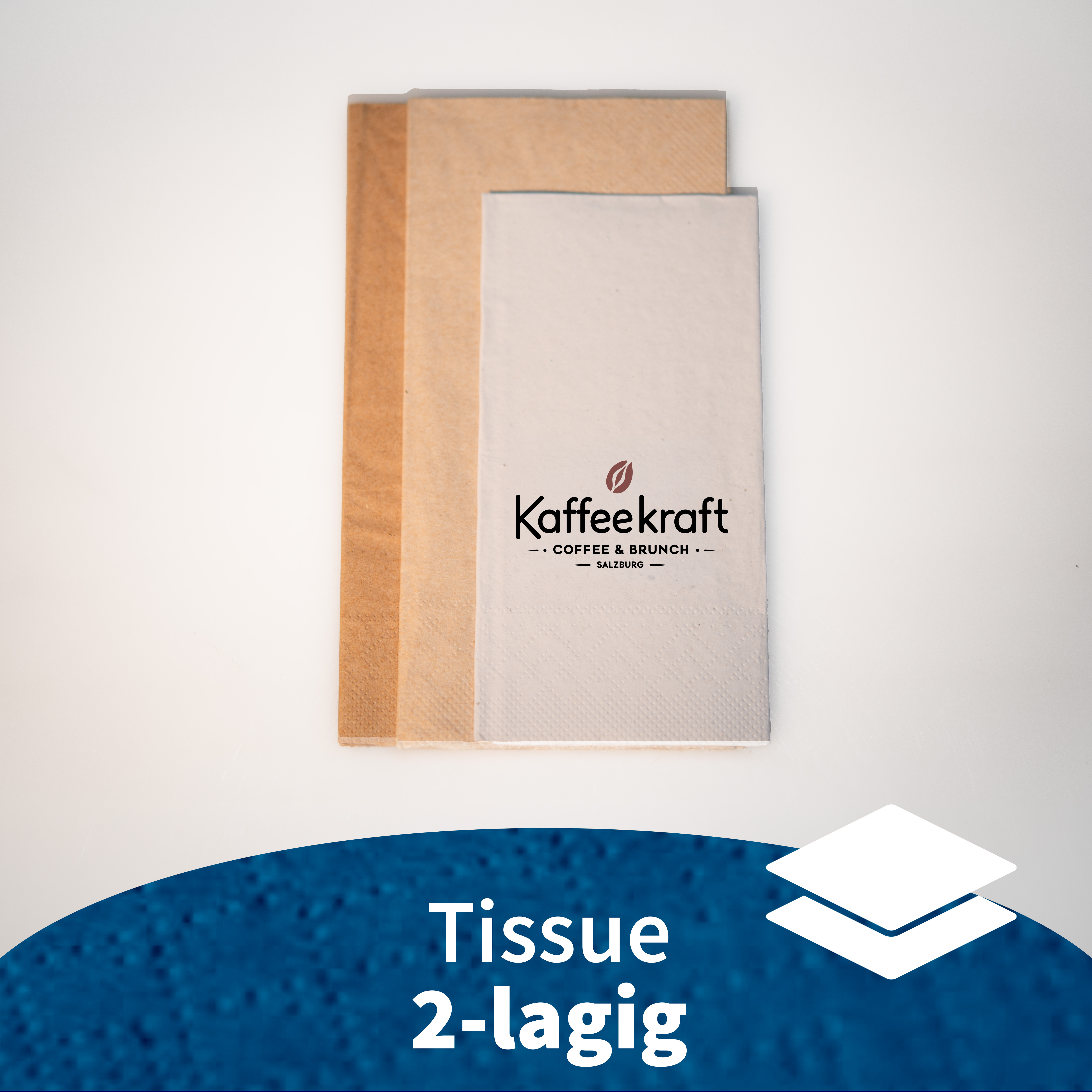 Serviette Tissue 2-lagig 1/8 Buchfalz, recycling